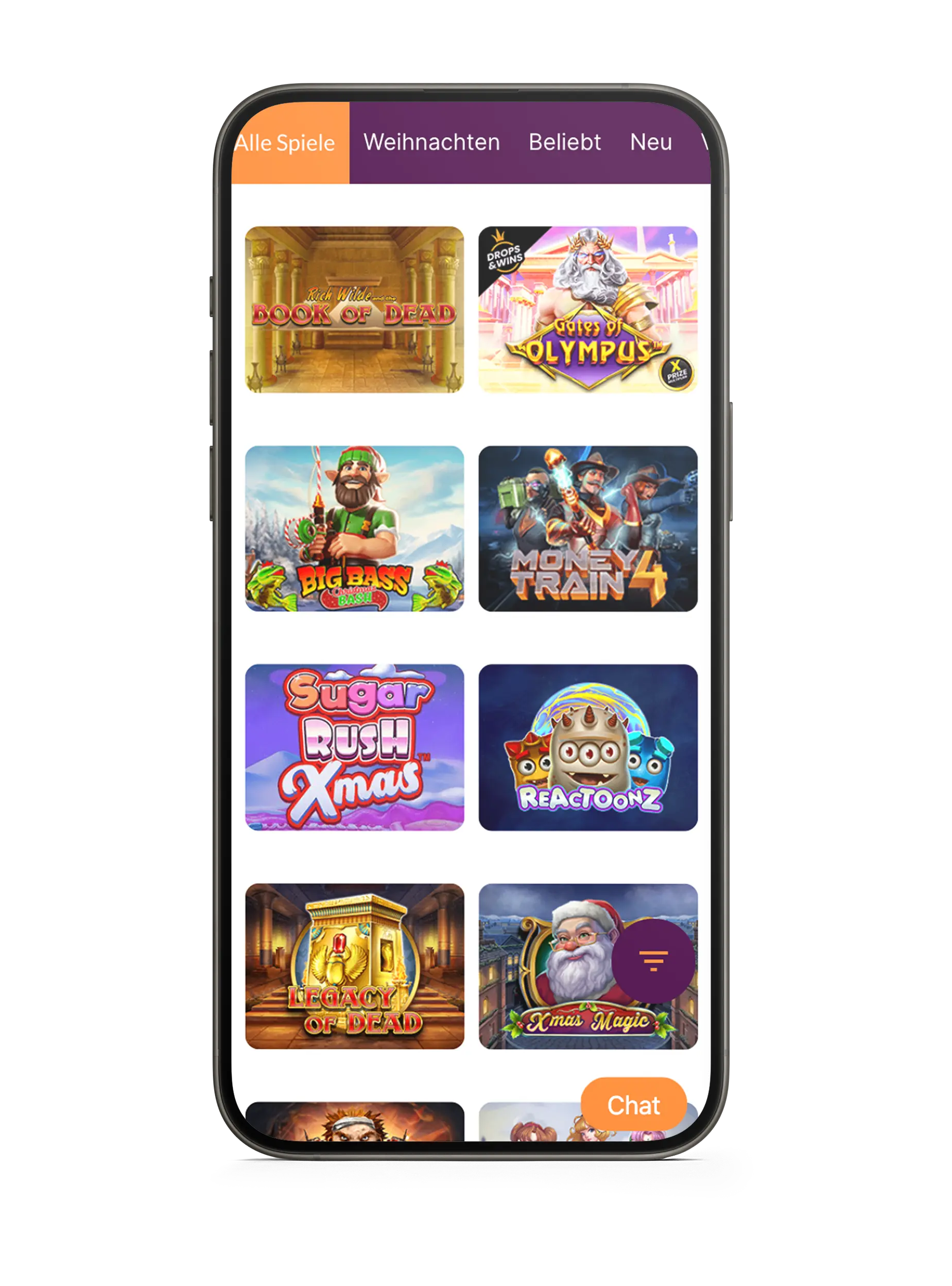 Wunderwins Casino mobile Spiele